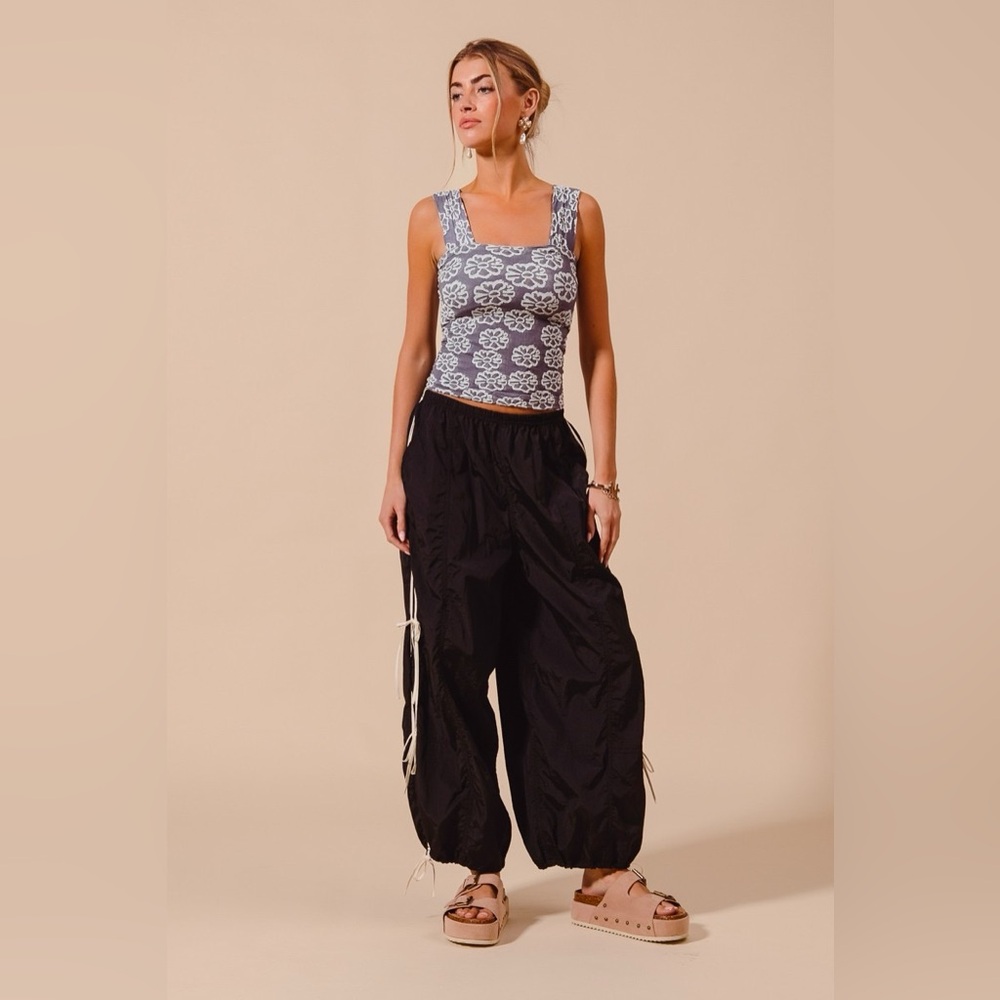 So Me Black Track Jogger Pants